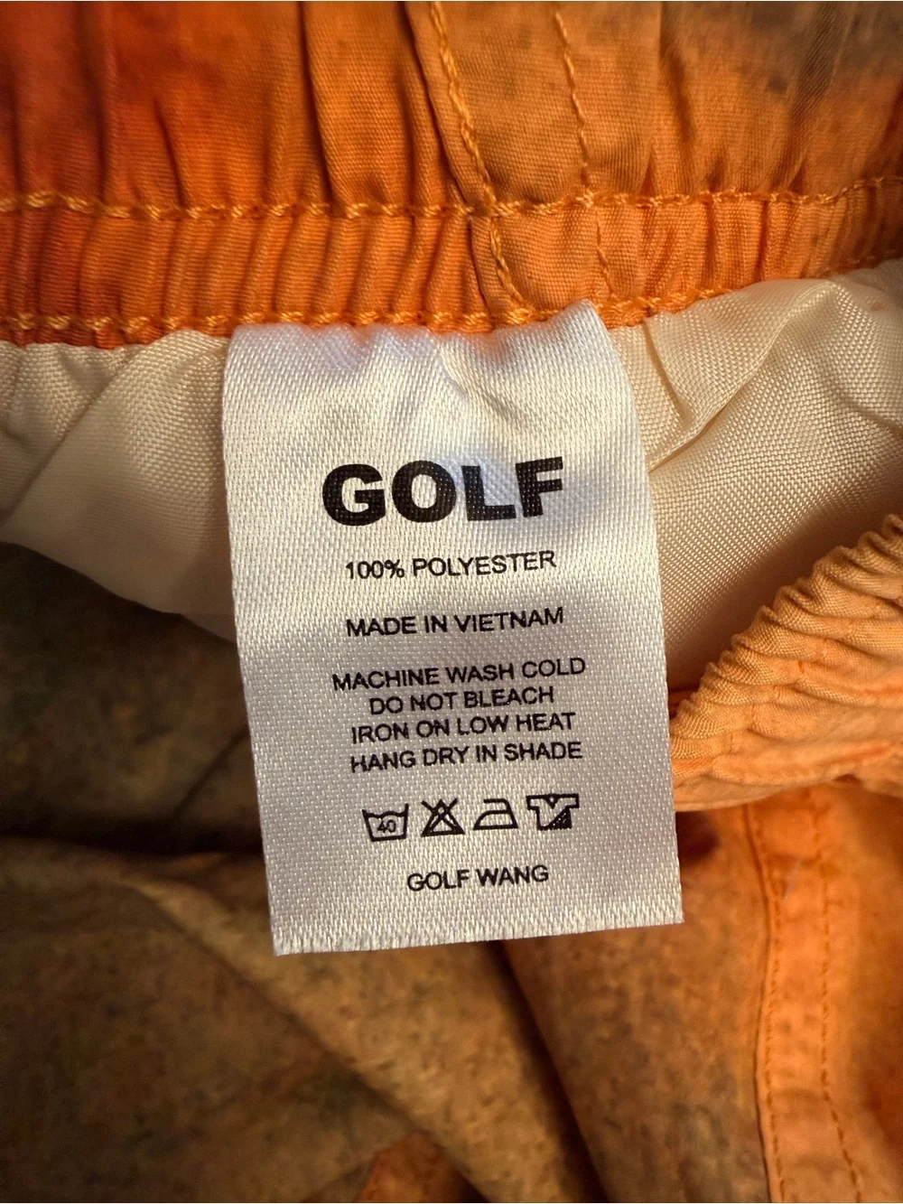 Golf Wang Winslow Shorts Size Large Drawstring Orange Green Tyler The Creator